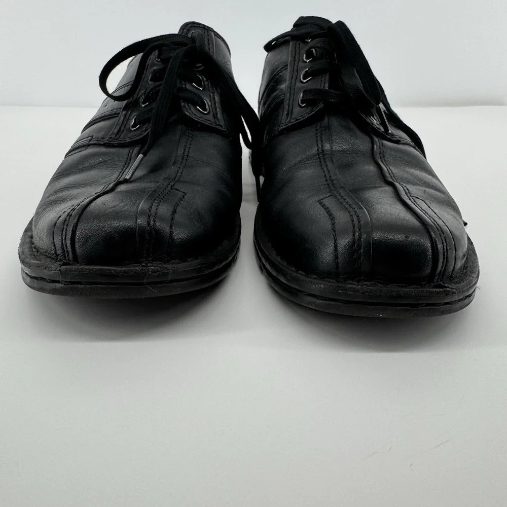 Clarks Leather Oxford Shoes Mens 7.5 Comfort Casual Oxford Lace Up Minimalist